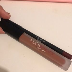 Huda beauty liquid lipstick and and liner